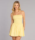 Sweet Days Smocked Strapless Mini Dress