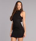 Midnight Muse Glitter Bodycon Dress