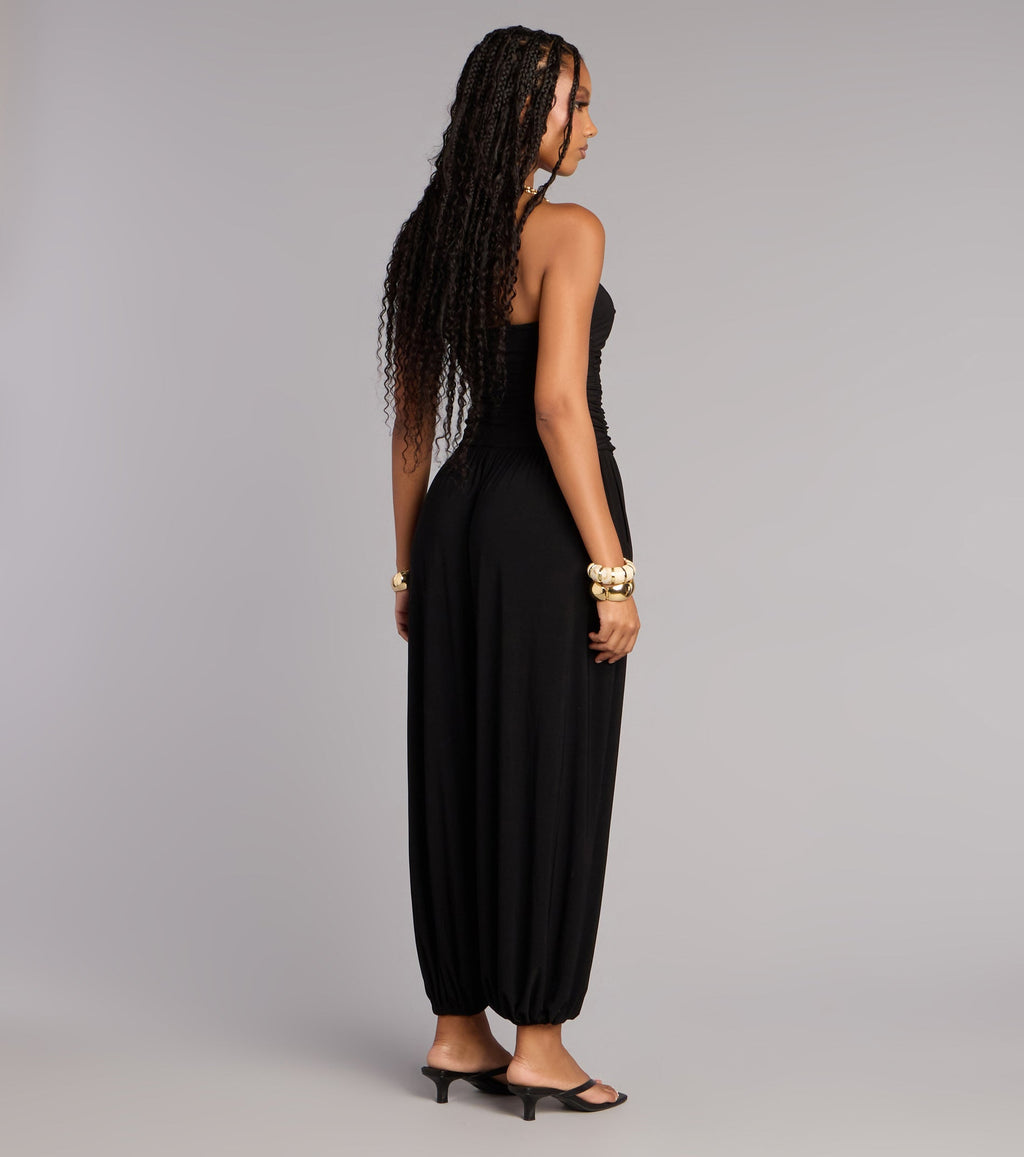 Low Effort Luxe Strapless Jumpsuit