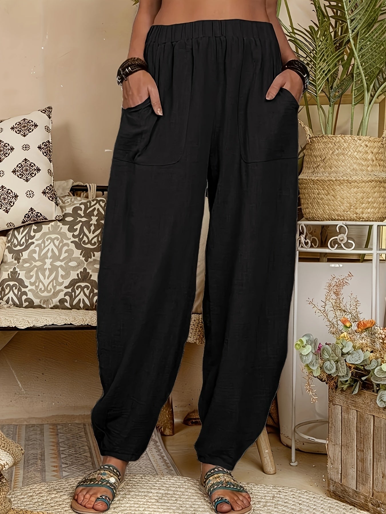 Louis- Pantalón de lino mujer