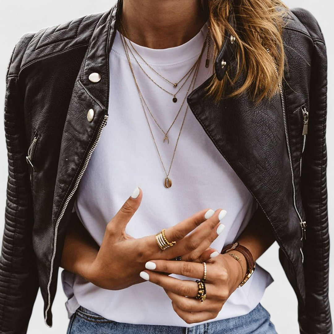Brenda | Chaqueta de cuero elegante