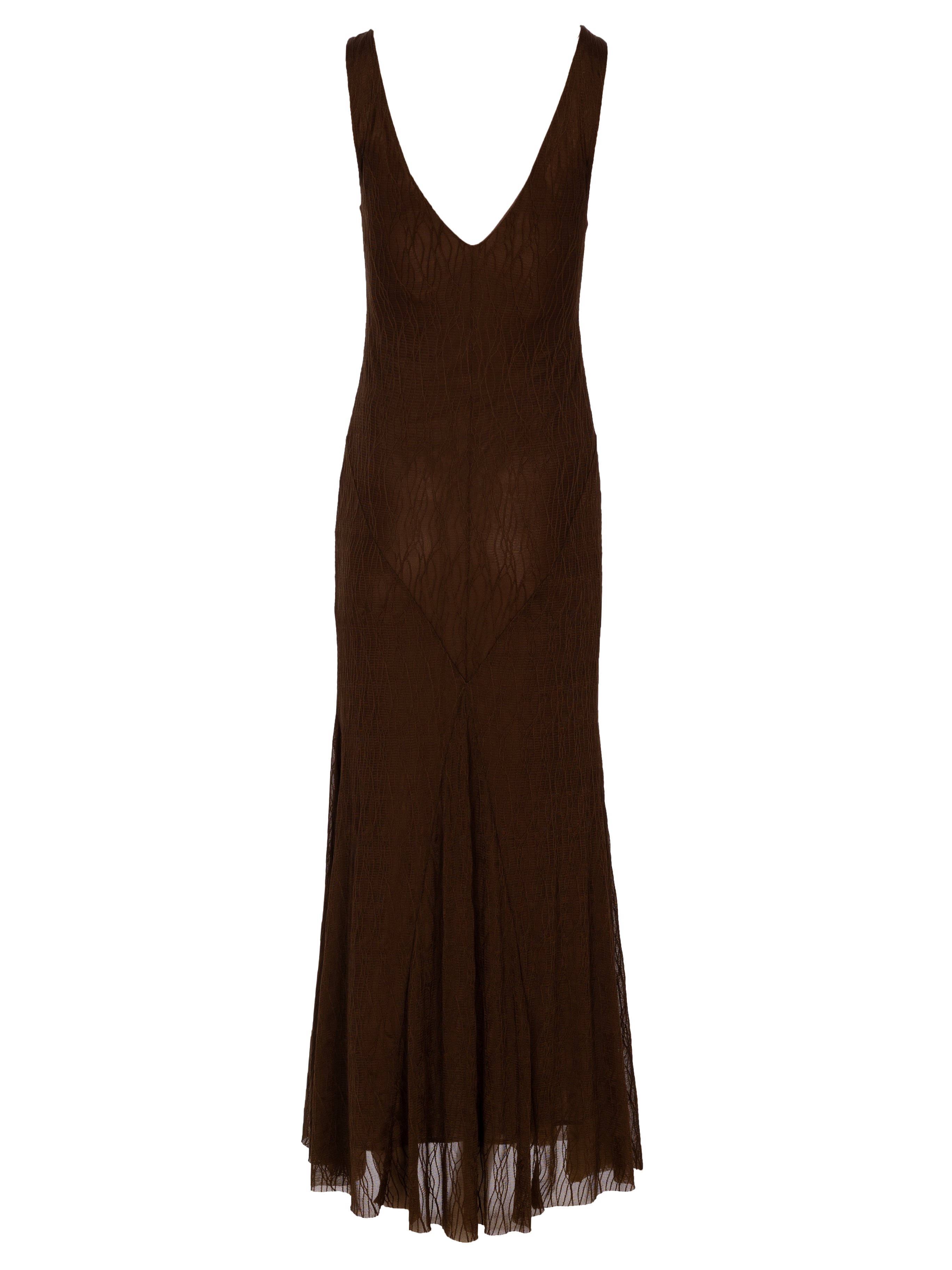 BEATRICE - Vestido tirantes punto con falda de godets