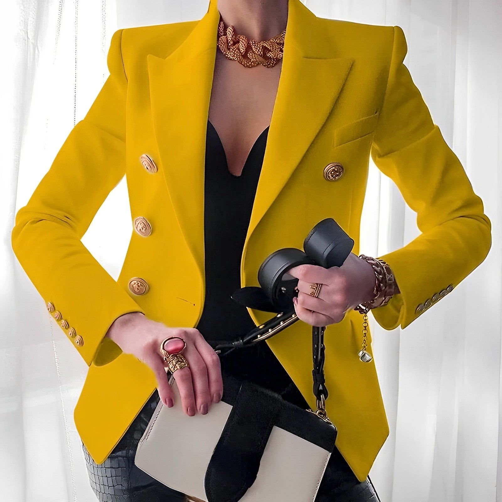gold - Blazer para Mujer