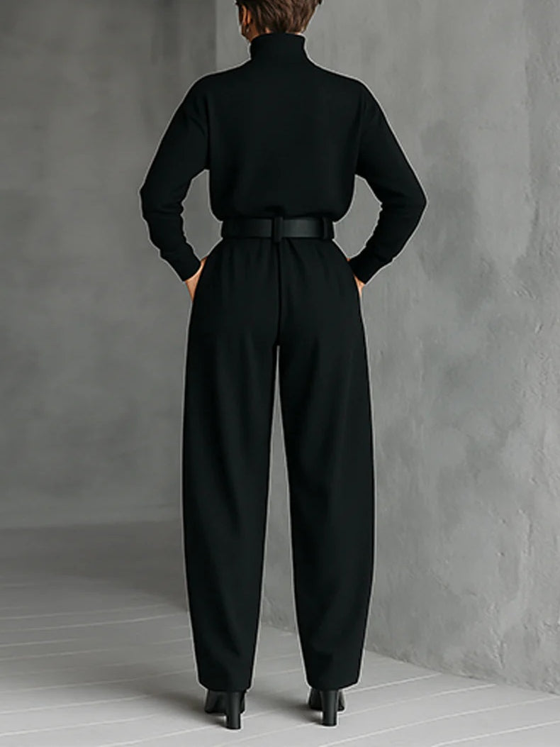 Juliet | Conjunto de suéter de cuello alto y pantalón recto