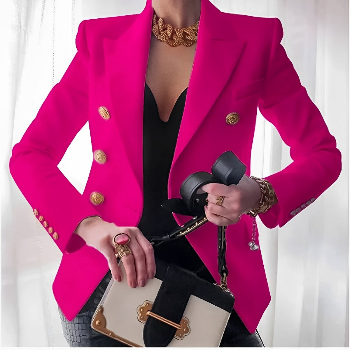 gold - Blazer para Mujer