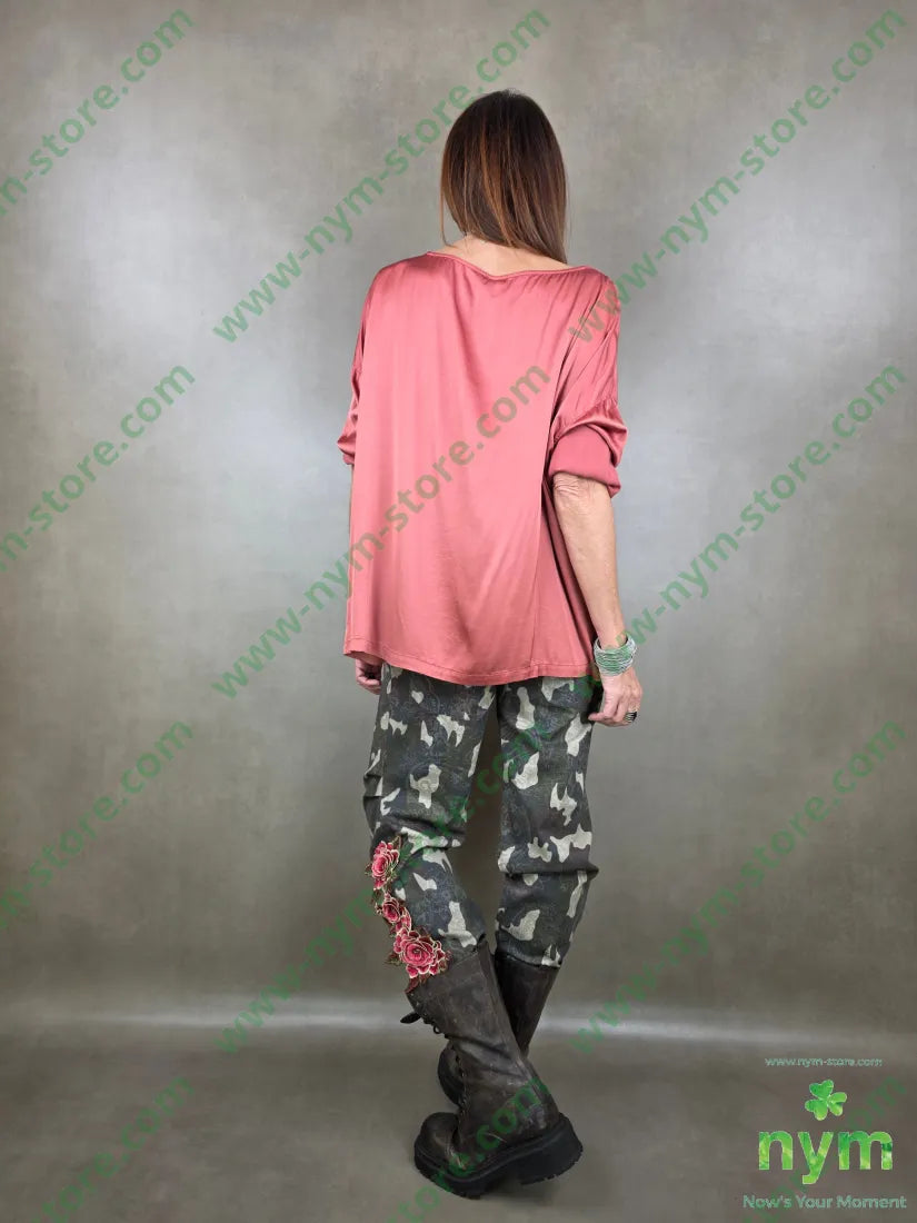 Pantalones estampados militar mujer