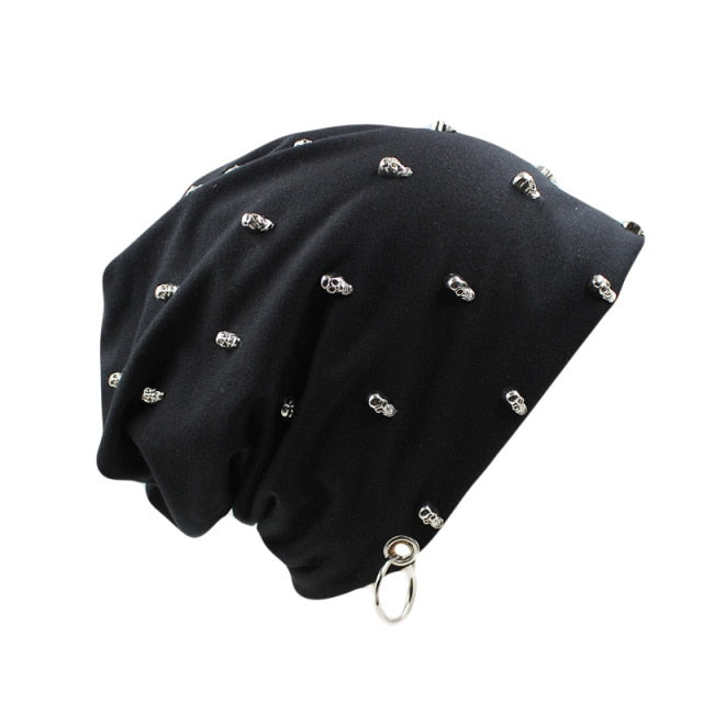 GORRO NEGRO CALAVERA