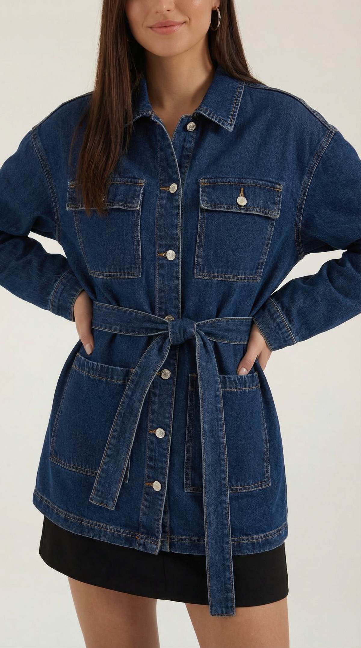 Alice | Chaqueta Vaquera con Cinturón Ajustable