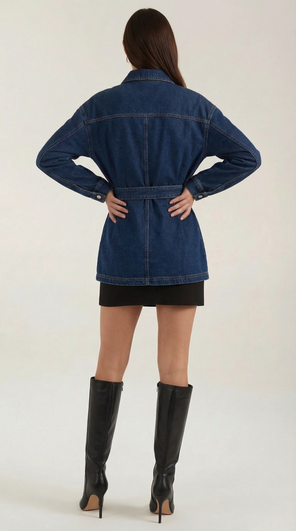 Alice | Chaqueta Vaquera con Cinturón Ajustable
