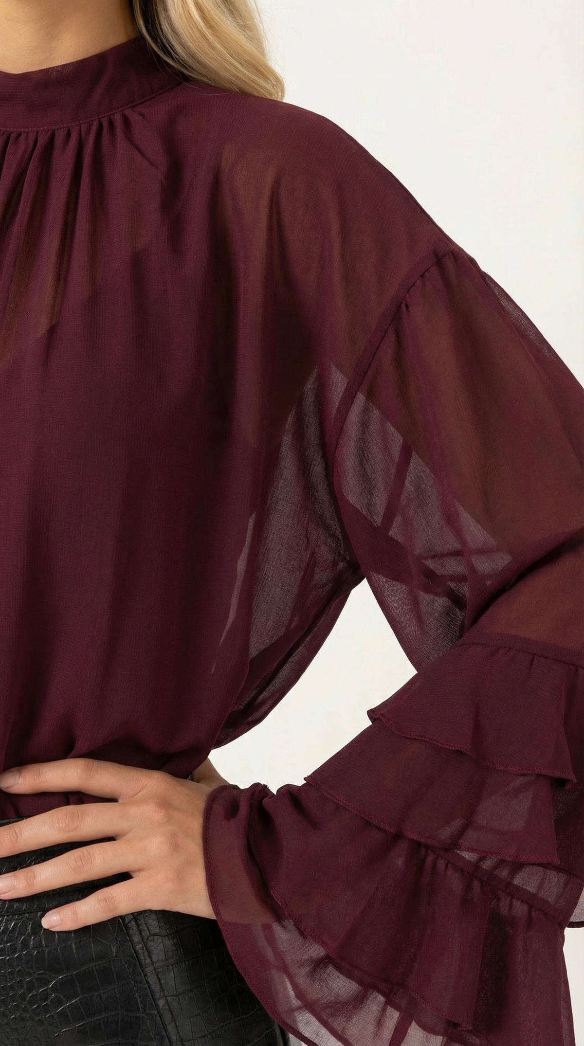 Alma | Top Transparente de Cuello Alto