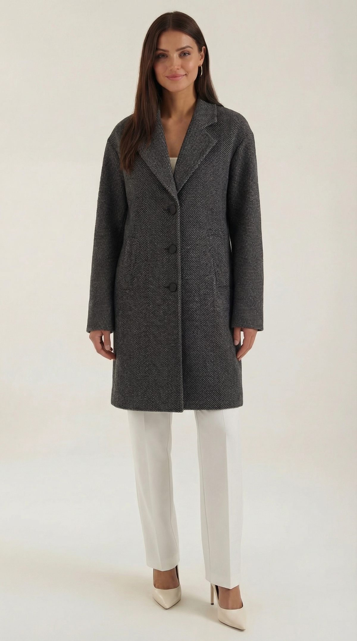 Ann | Gabardina Clásica Gris