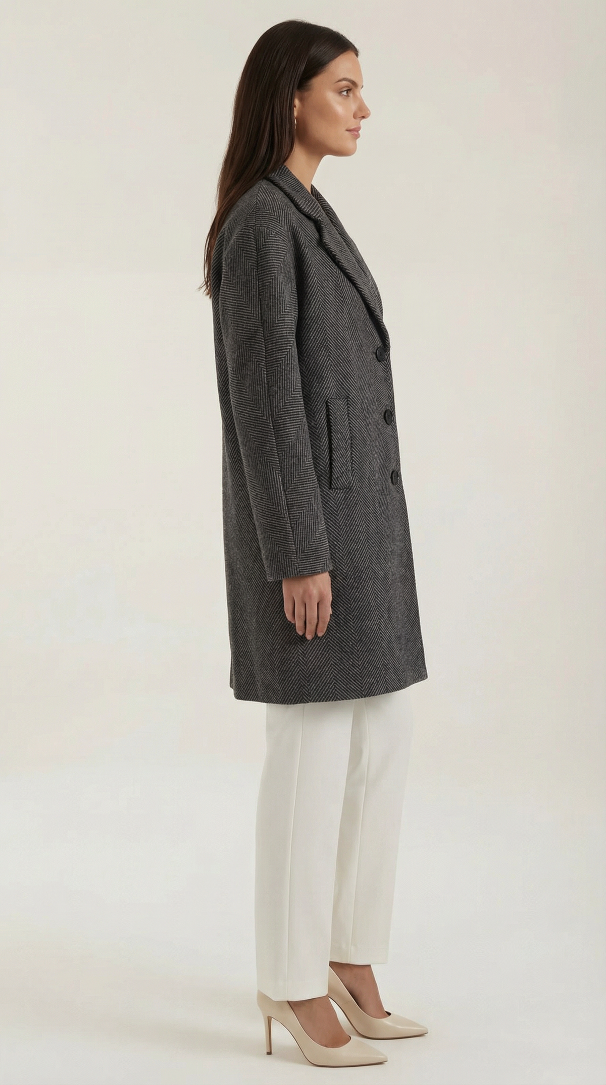 Ann | Gabardina Clásica Gris