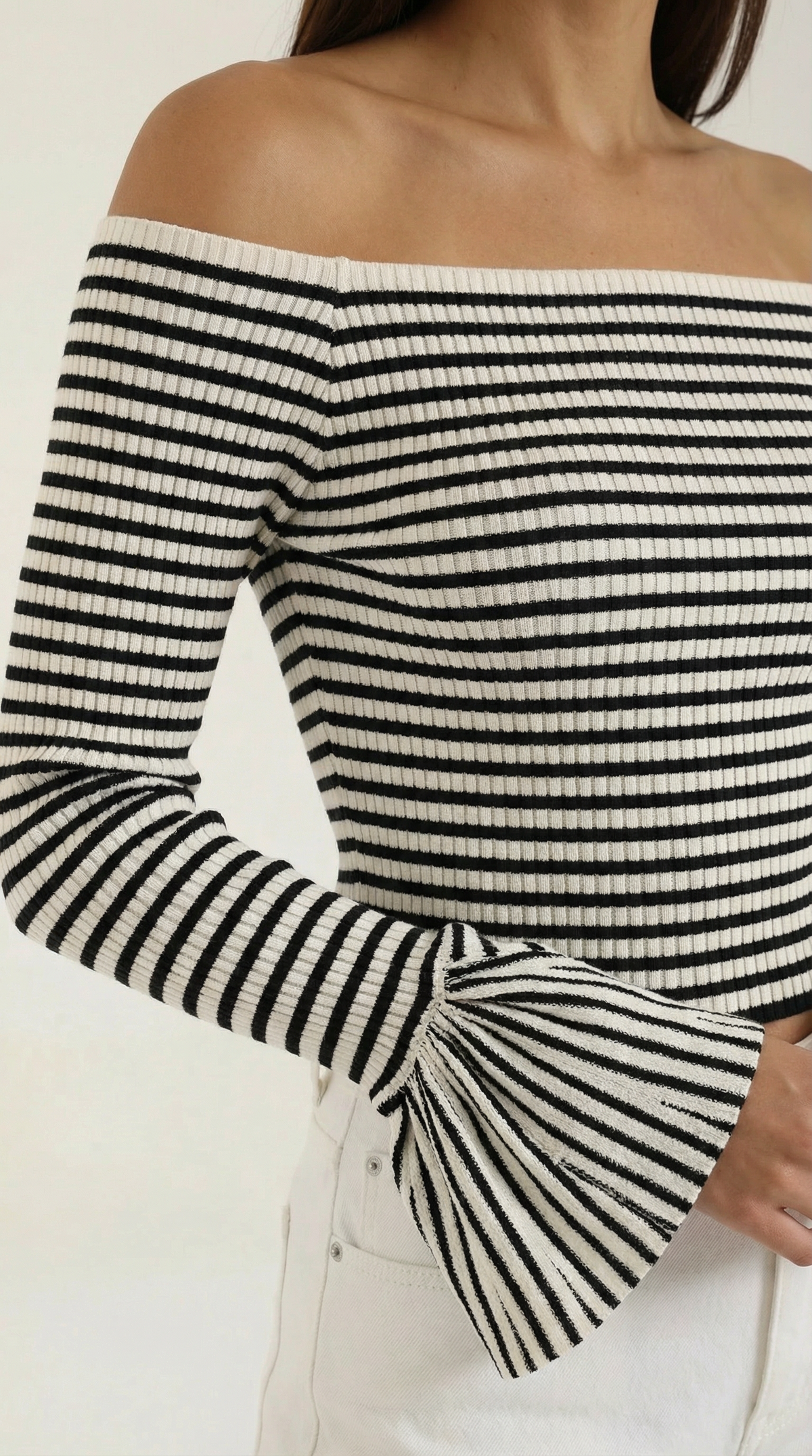 Anna | Camisa a Rayas con Mangas Abullonadas