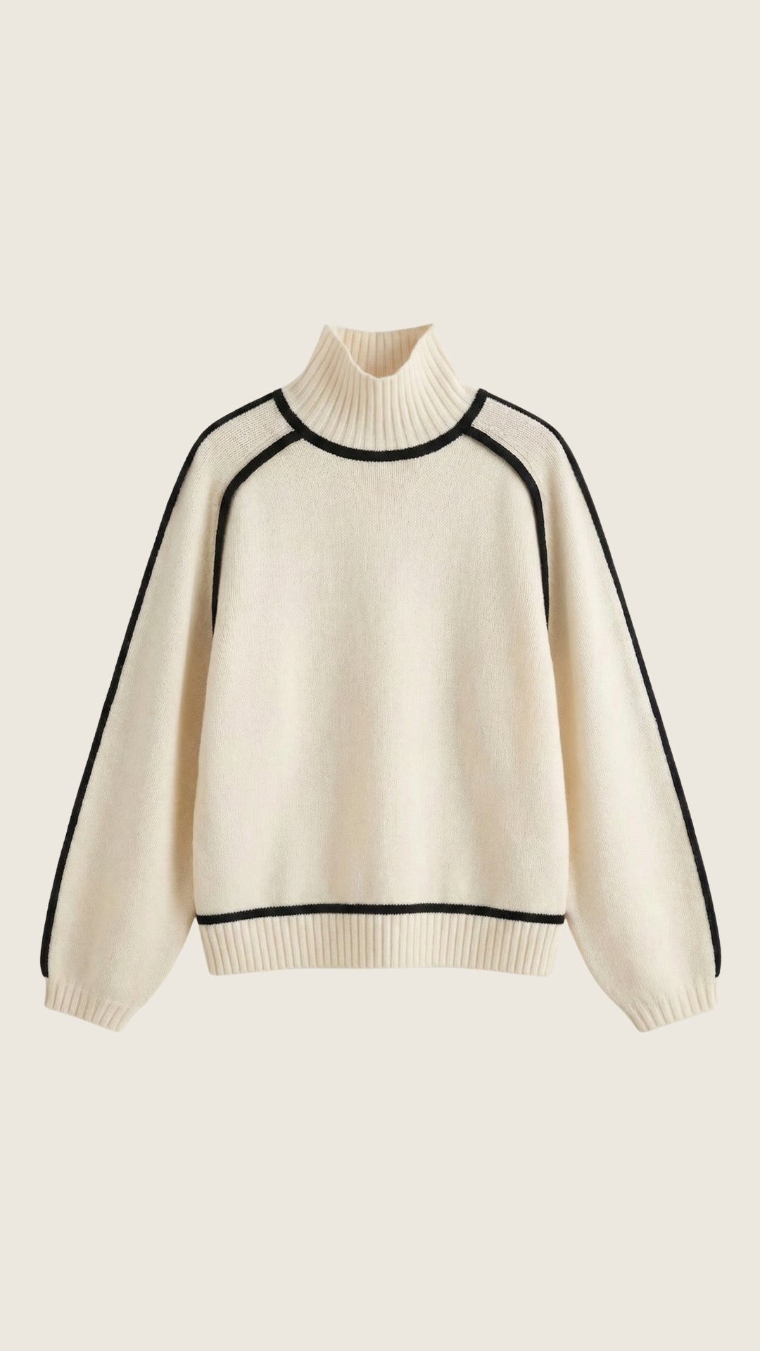 Amaya | Suéter de Cuello Alto con Contraste